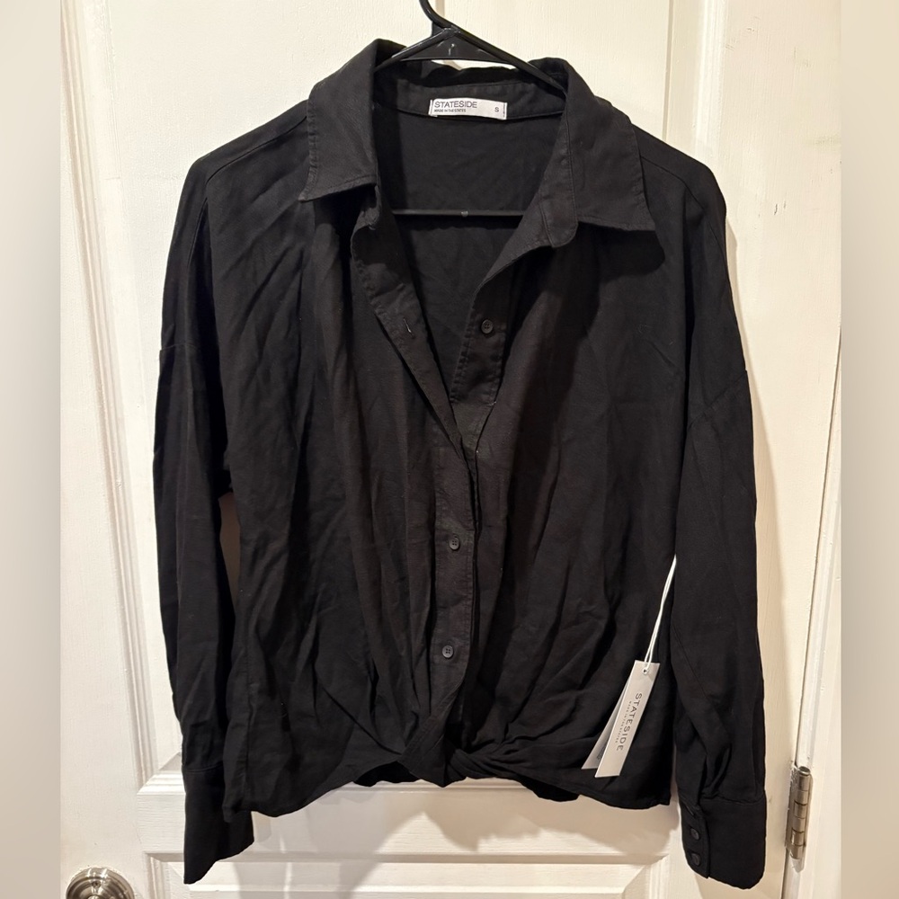 Stateside Charcoal Button-Up Shirt